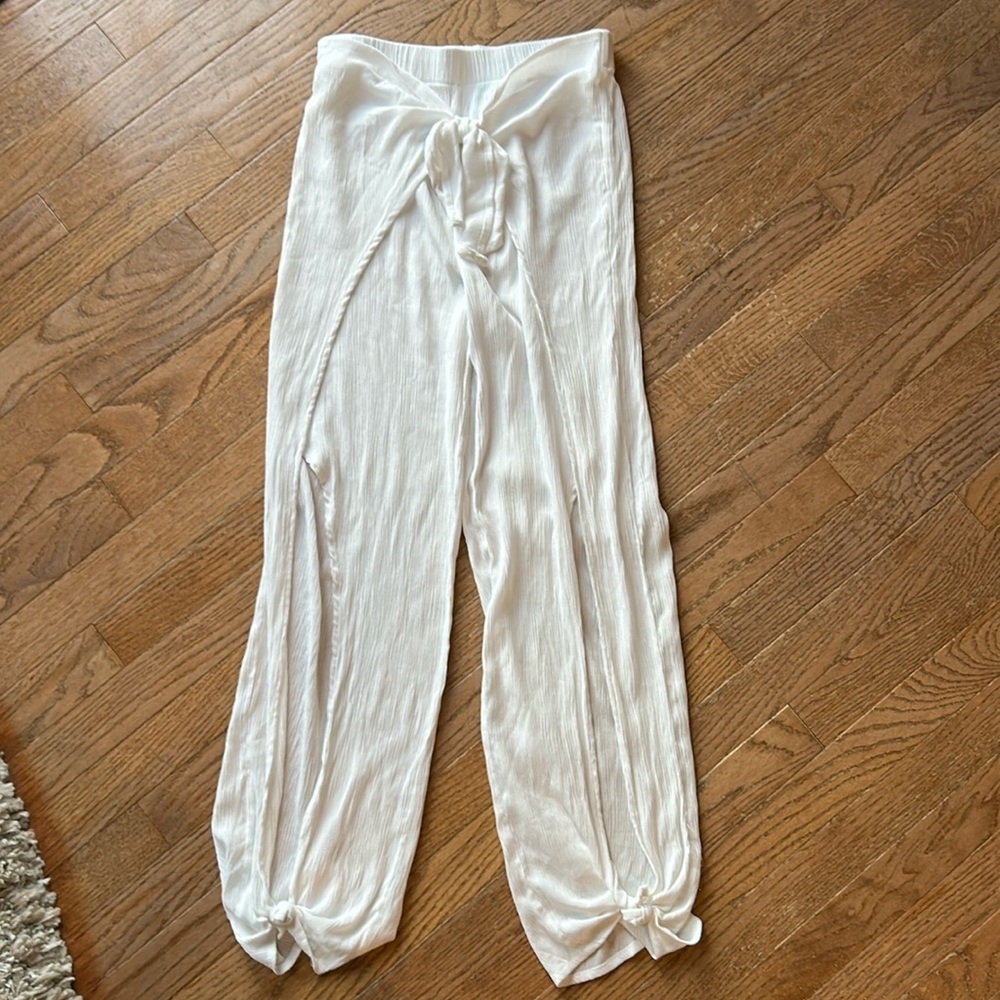 Kona Sol White Swim Coverup Pants